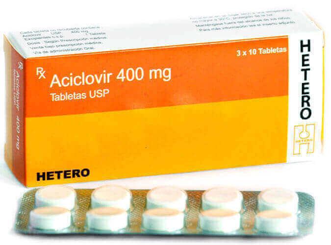 Aciclovir 400 mg, Tabletas USP