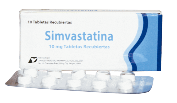 Simvastatina 10 mg, Tabletas Recubiertas